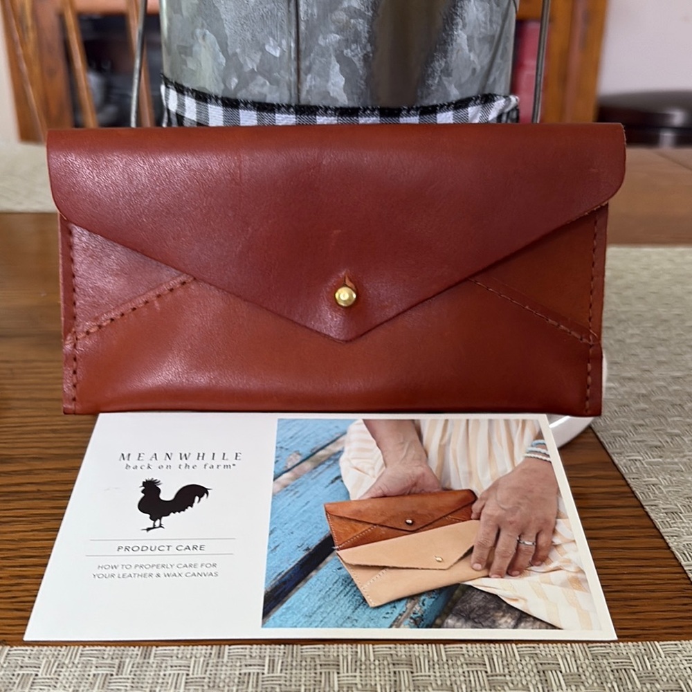 Meanwhile, Back On The Farm envelope wallet, limited edition Honey color